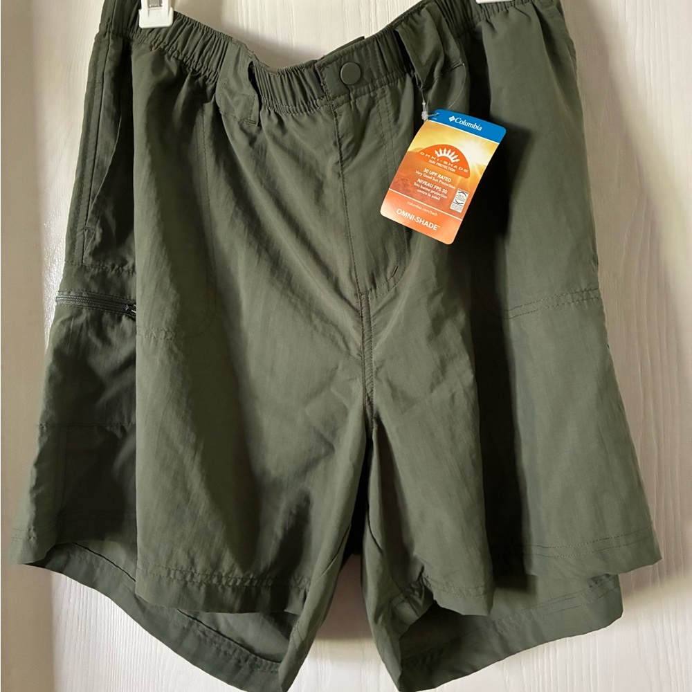 Columbia Olive Green Quick-Dry Hiking Shorts